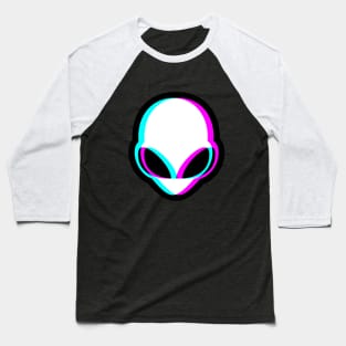 Neon Alien Head Baseball T-Shirt